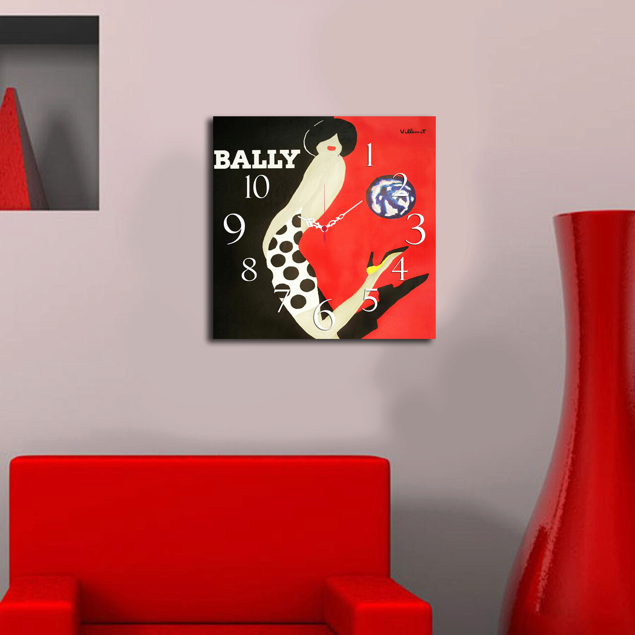 Ceas de perete, Msk-32, Dimensiune: 40 x 40 cm, Multicolor - imagine 3